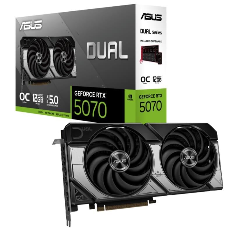 Asus Dual GeForce RTX 5070 OC Edition 12GB GDDR7 192 Bit DLSS 4 Ekran Kartı