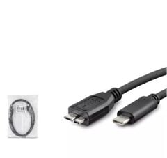 Hadron HDX1062 USB Tip-C Erkek - Micro-B USB 3.0 Erkek (Type-C to Note 4) 60 cm Harici Harddisk Bağlantı Kablosu Siyah