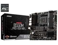 MSI B550M PRO-VDH WIFI AMD B550 Soket AM4 DDR4 4400MHz(OC) M.2 mATX Anakart