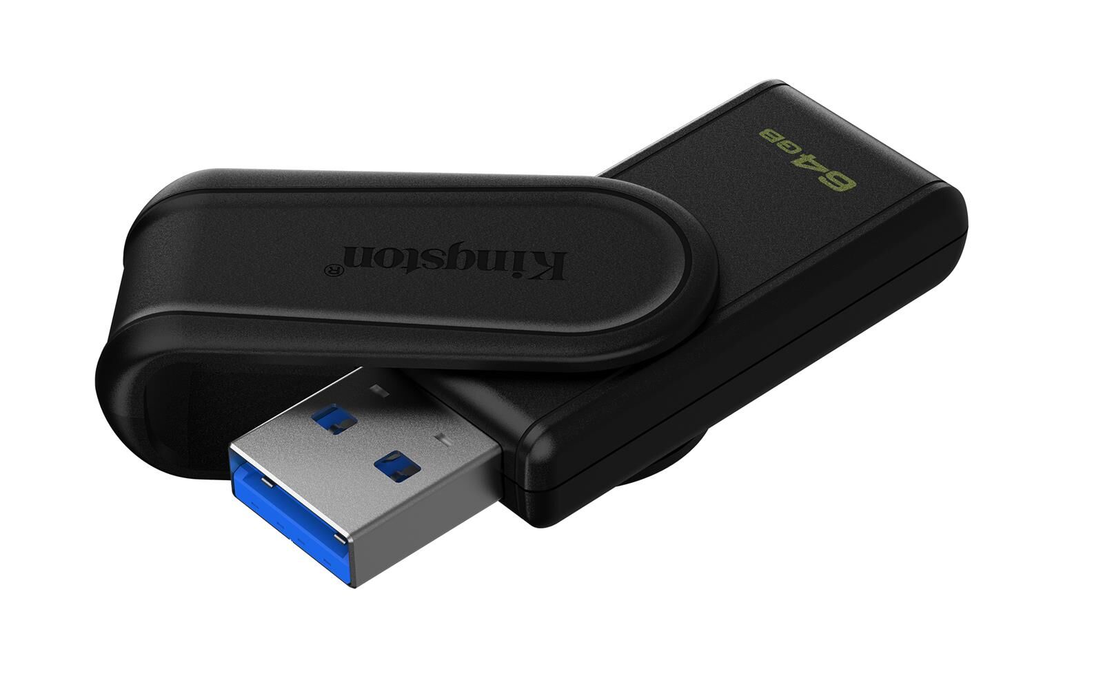Kingston DTXS-64GB 64GB Portable USB 3.2 Gen1 DataTraveler ExodiaS Siyah Flash Bellek