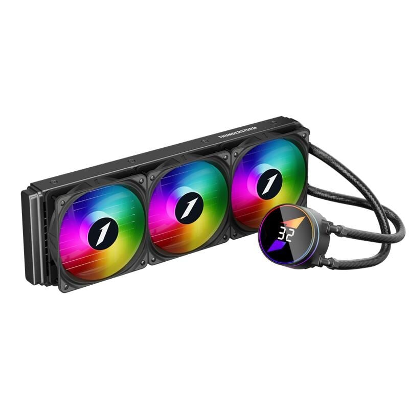 1ST PLAYER THUNDERSTORM TS3 360MM Siyah ARGB 3×120 mm Fan Sıvı Soğutucu AM5 / AM4 / LGA1700 / 115x Uyumlu, Cpu-core Sıcaklık Ekranlı, 2500 RPM Pompa, 600–1800 RPM Fan