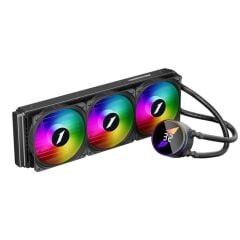 1ST PLAYER THUNDERSTORM TS3 360MM Siyah ARGB 3×120 mm Fan Sıvı Soğutucu AM5 / AM4 / LGA1700 / 115x Uyumlu, Cpu-core Sıcaklık Ekranlı, 2500 RPM Pompa, 600–1800 RPM Fan
