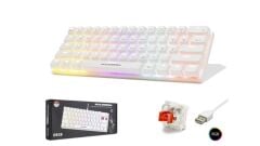 Hadron G508R Mekanik Red Switch RGB Aydınlatmalı Beyaz Kablolu Mini (60%) Oyuncu Klavyesi - Türkçe Q