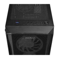 EVEREST X-RACER PEAK 600W Temperli 4*12cm RGB Fan ATX Mid-T Gaming Oyuncu Kasası