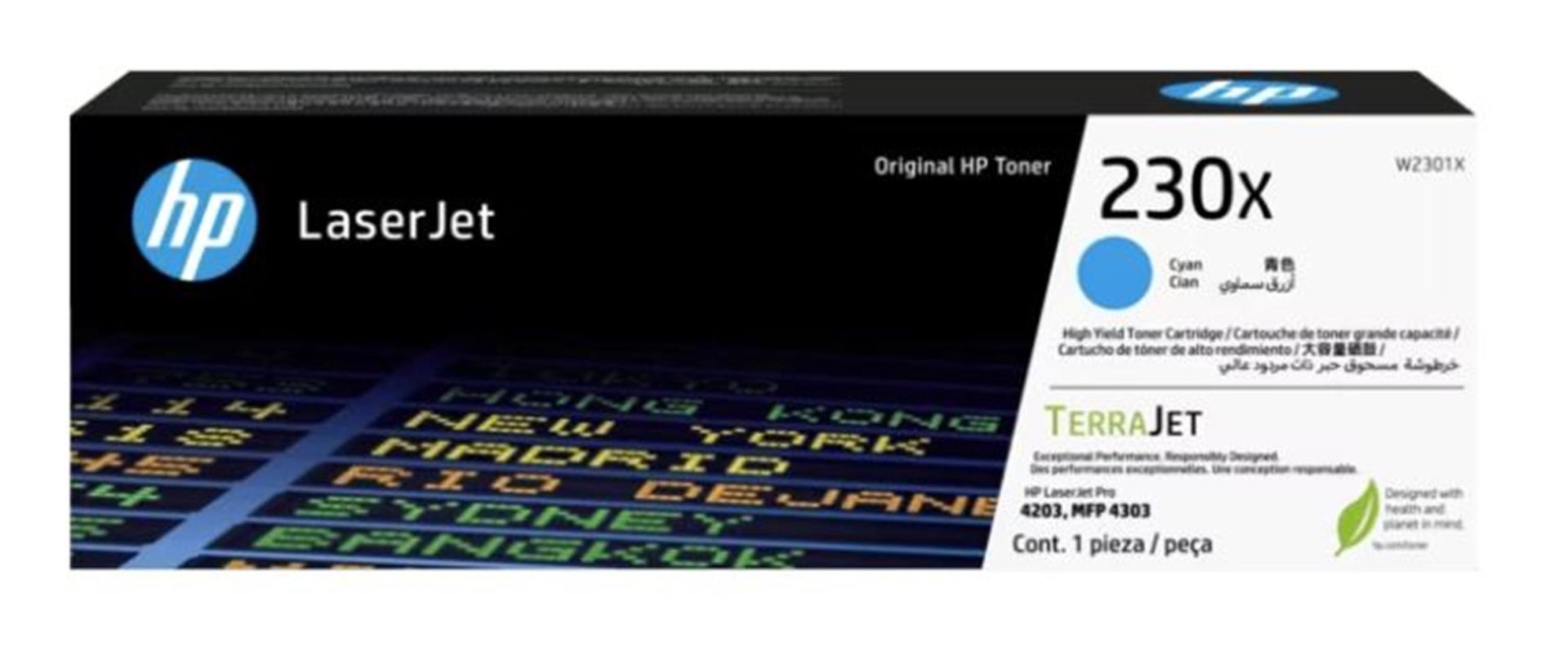 HP 230X LaserJet Orijinal Yüksek Kapasiteli Mavi (Cyan) Toner (W2301X)