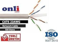 Onli U-UTP 23 AWG CCA 500 Metre Turuncu Cat6 Kablo – Yüksek Performanslı Ethernet Kablosu