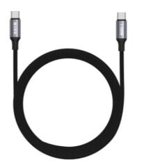 S-Link Armor CC-0100 1.2 Metre 100W Type-C to Type-C PD Örgülü Metal Başlıklı Hızlı Şarj ve Veri Aktarım Kablosu Siyah