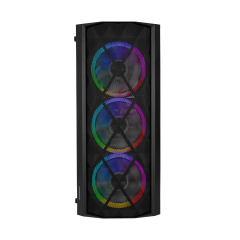 EVEREST BUMPY 4*12cm RGB Fan 600W APFC Tempered Camlı ATX Mid-T Gaming Oyuncu Ka