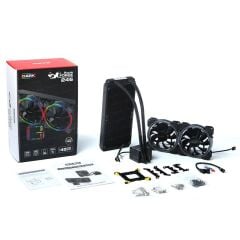 DARK DKCCW246 AQUAFORCE W246 240 mm Fixed RGB LED’li 2×120 mm PWM Fanlı Sıvı Soğutma Sistemi – LGA1150‑1700, AM2‑AM5 Soket Uyumlu