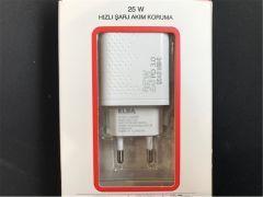 Elba ELB01-25WPD 25W Super Fast Charging USB-C PD 3.0 & QC 4.0 Ev Şarj Adaptörü (Beyaz)