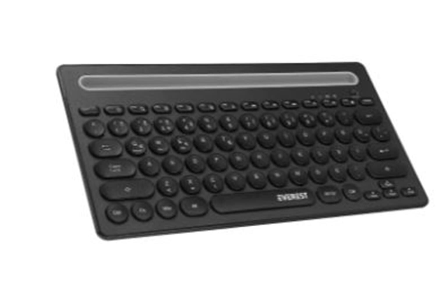 Everest KB-BT84 Siyah-Gri Bluetooth Ultra İnce Şarj Edilebilir Q Klavye - Mac/Windows/Android/iOS Uyumlu