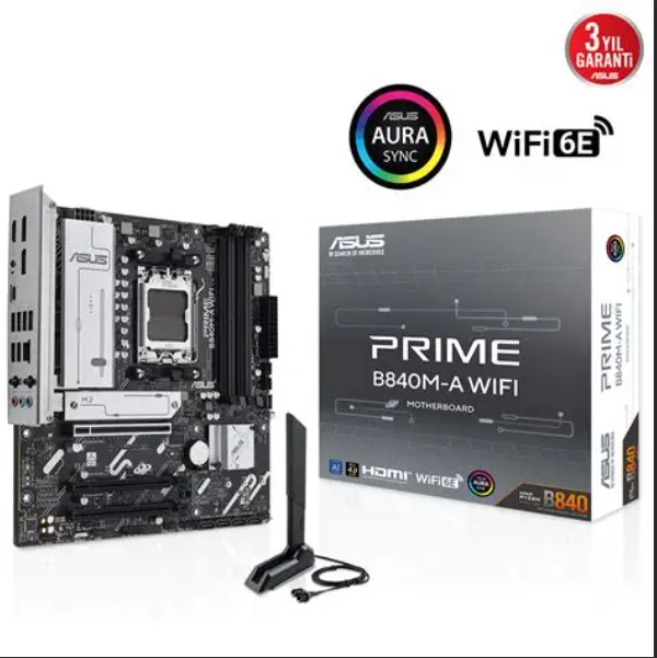 ASUS PRIME B840M-A WiFi AMD DDR5 mATX Anakart