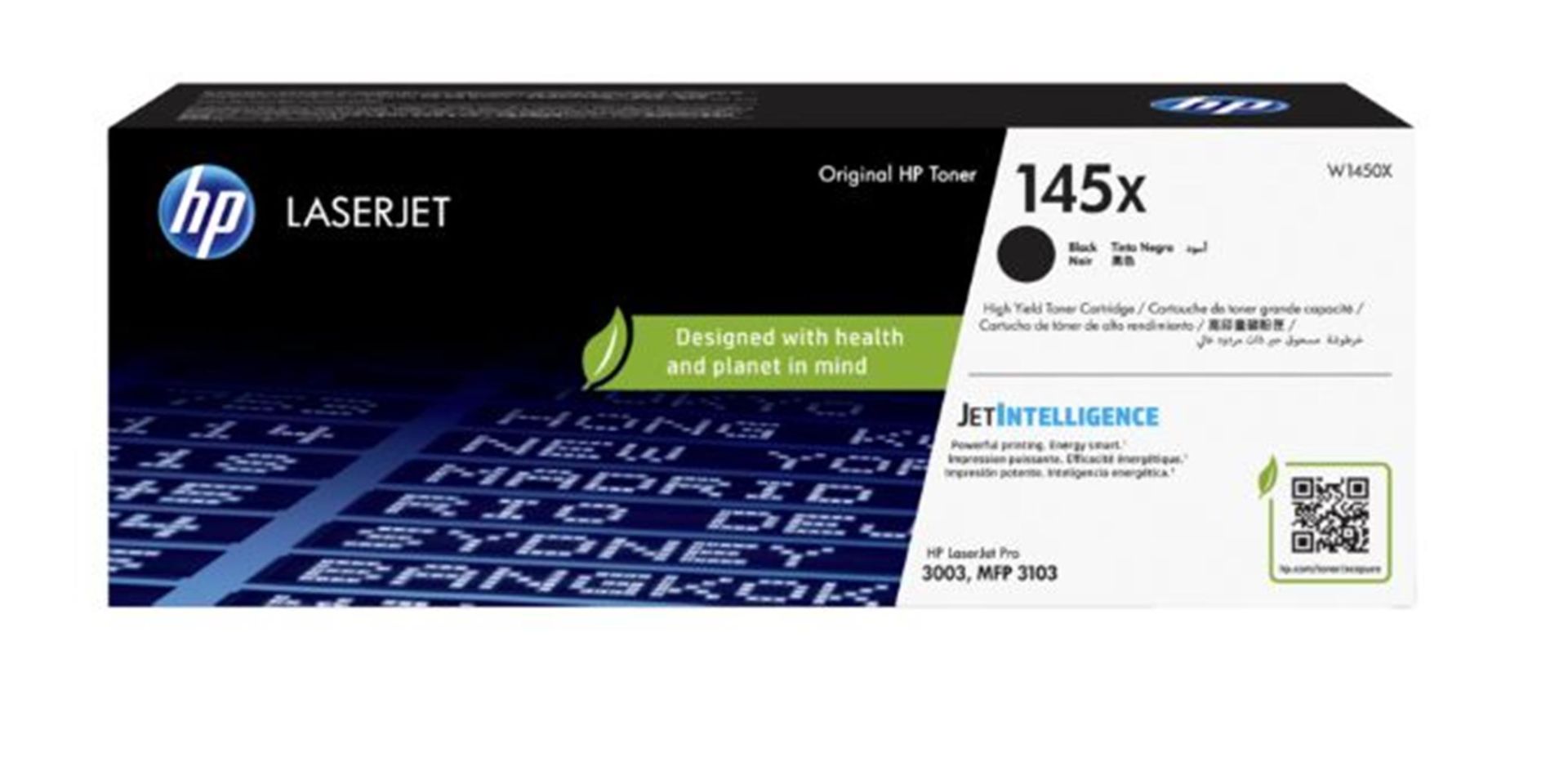 HP 145X (W1450X) Siyah (Black) Yüksek Kapasiteli Orijinal LaserJet Toner Kartuşu - 3.800 Sayfa (LaserJet Pro 3003 / MFP 3103 Serisi Uyumlu)