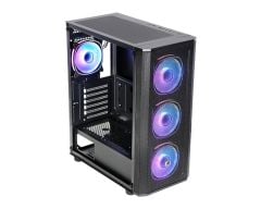 Frisby CM‑105 650W 80+ Bronze Sertifikalı ARGB Fanlı Temperli Cam & Mesh Mid Tower Kasa (ATX / Micro‑ATX / Mini‑ITX, 4×120 mm ARGB Fan, 650 W PSU Altta Konumlu)