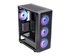 Frisby CM‑105 650W 80+ Bronze Sertifikalı ARGB Fanlı Temperli Cam & Mesh Mid Tower Kasa (ATX / Micro‑ATX / Mini‑ITX, 4×120 mm ARGB Fan, 650 W PSU Altta Konumlu)