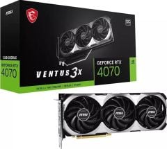 MSI GeForce RTX 4070 VENTUS 3X E1 12G OC 12 GB GDDR6X 192‑Bit PCIe 4.0 Triple‑Fan TORX FAN 4.0 DX12 Ultimate 5888 CUDA Core Gaming Ekran Kartı