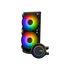 MSI MAG CORELIQUID E240 ARGB 240mm AIO Sıvı CPU Soğutucu – Dual 120 mm PWM ARGB Fan, 270° Döner Blok Başı, 5 Yıl Garanti, LGA 1150–1200 & 1700 & 1851 – AM4 & AM5 Uyumlu