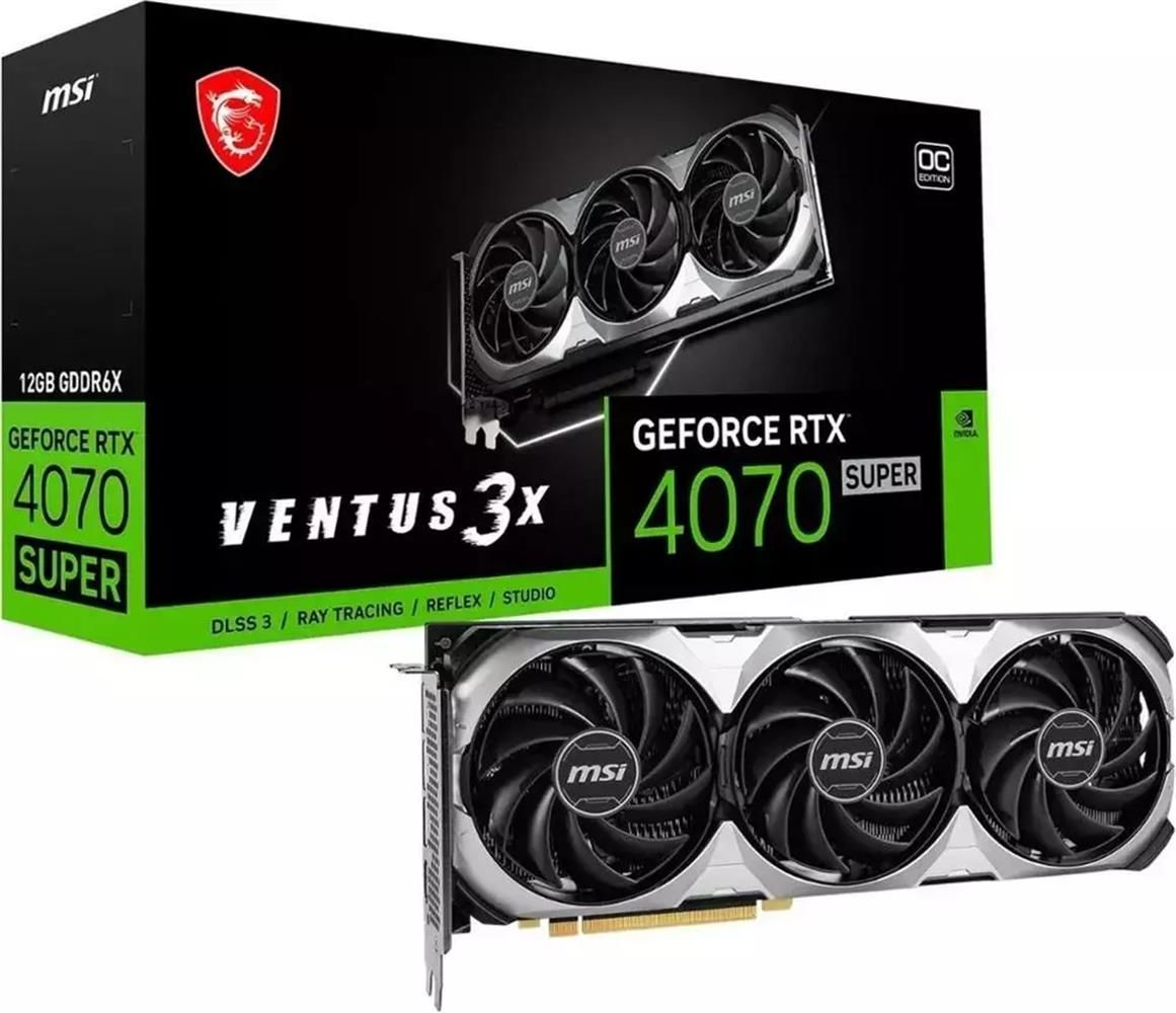 MSI GeForce RTX4070 SUPER VENTUS 3X 12G OC 12GB GDDR6X 192Bit HDMI-DP Ekran Kartı