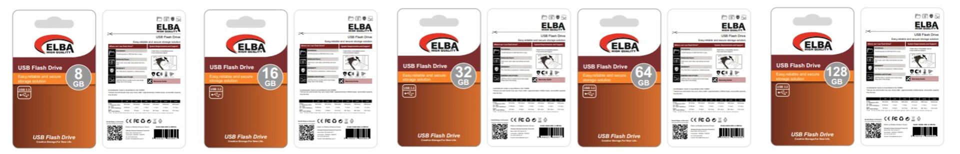 Elba 32GB USB 3.2 Gen 1 Darbeye Dayanıklı Metal Gövdeli Flash Bellek