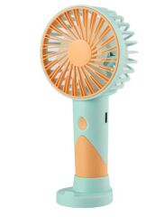 Feny FN-20 Mavi-Turuncu Minifan Kademeli Ultra Sessiz Şarjlı Taşınabilir 500Mah Mini El Fanı