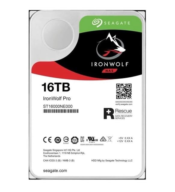 16 TB SEAGATE 3.5 IRONWOLF PRO SATA3 7200RPM 256MB ST16000NT001 (5 YIL RESMI DIST GARANTILI)