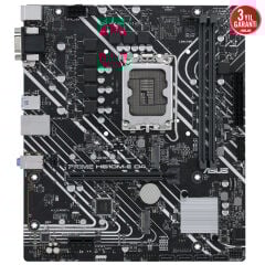ASUS PRIME H610M‑E D4‑CSM Intel LGA 1700 DDR4 3200 MHz 2×M.2 PCIe 3.0 x4/x2 HDMI DisplayPort D‑Sub mATX Anakart (Intel H610 Chipset, Commercial Stable Model, USB 3.2 Gen 1, Realtek 1 Gb Ethernet)