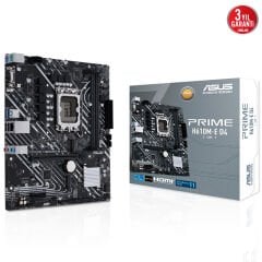 ASUS PRIME H610M‑E D4‑CSM Intel LGA 1700 DDR4 3200 MHz 2×M.2 PCIe 3.0 x4/x2 HDMI DisplayPort D‑Sub mATX Anakart (Intel H610 Chipset, Commercial Stable Model, USB 3.2 Gen 1, Realtek 1 Gb Ethernet)