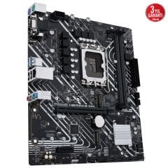 ASUS PRIME H610M‑E D4‑CSM Intel LGA 1700 DDR4 3200 MHz 2×M.2 PCIe 3.0 x4/x2 HDMI DisplayPort D‑Sub mATX Anakart (Intel H610 Chipset, Commercial Stable Model, USB 3.2 Gen 1, Realtek 1 Gb Ethernet)