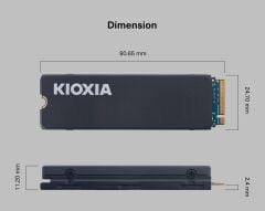 2TB KIOXIA EXCERIA HEATSINK GEN 4X4 NVMe 5000/3900MB/s LSC11K2T04G8