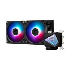 MSI MAG CORELIQUID I240 240 mm Alüminyum Radyatör 2×120 mm ARGB Gen2 PWM Fan Dual‑Side Infinity Mirror Pompa 3400 RPM LGA 1150/1151/1155/1156/1200/1700/1851 AMD AM4/AM5 AIO Sıvı Soğutucu