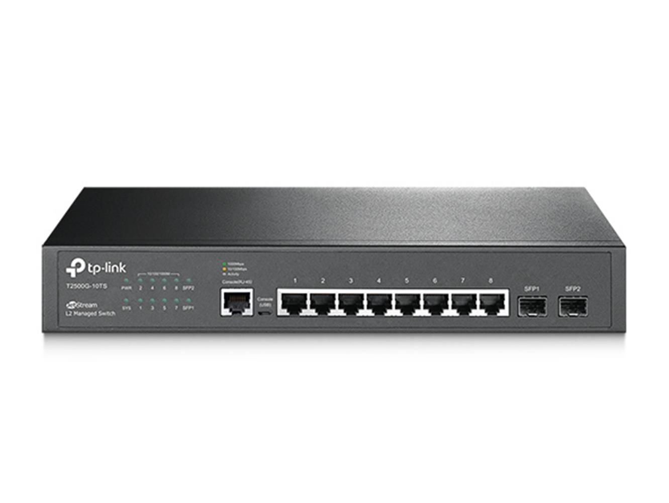TP‑Link Omada (JetStream) SG3210 8× 10/100/1000 Mbps RJ45 + 2× Gigabit SFP L2+ Yönetilebilir Switch (Fanless, Rack Masaüstü, Statik Yönlendirme, QoS, VLAN, ACL)