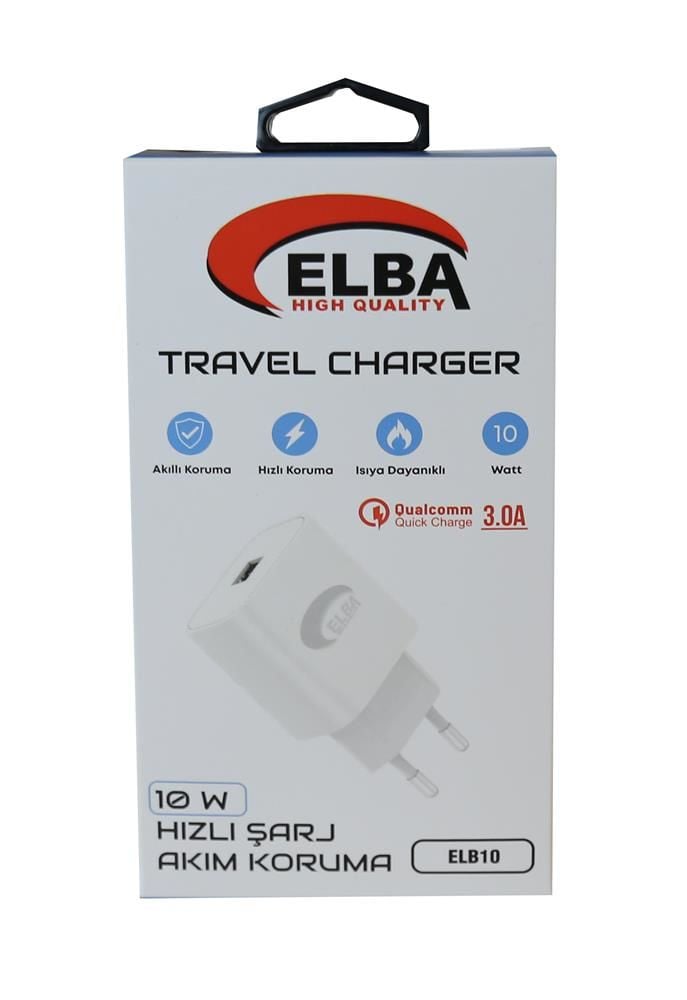Elba ELB10 10W 3.0A Yüksek Akım Destekli Akıllı Korumalı USB-A Ev Tipi Şarj Adaptörü