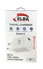 Elba ELB11 35W Hızlı Şarj Destekli Akım Korumalı USB-A Ev Tipi Şarj Adaptörü