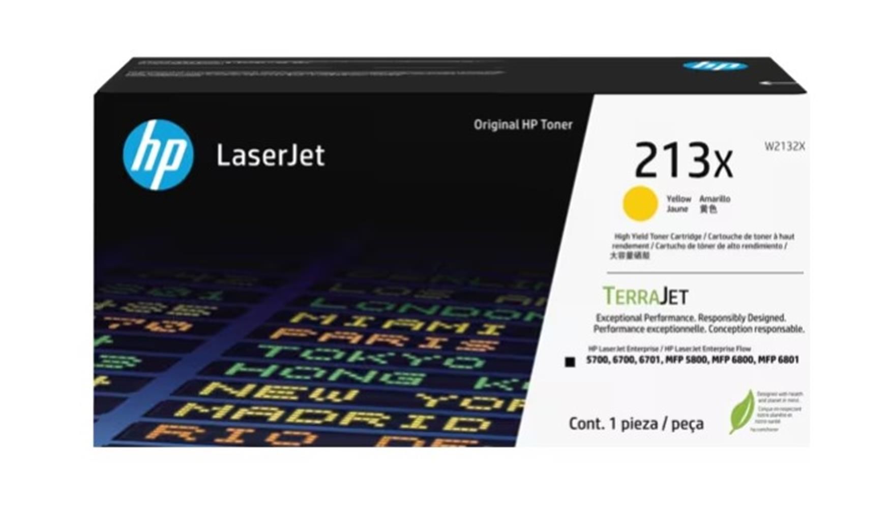 HP 213X (W2132X) Sarı (Yellow) Orijinal Yüksek Kapasiteli LaserJet Toner Kartuşu (6.000 Sayfa)