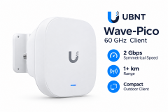 UBNT Wave-Pıco 60 GHz  client with 2 Gbps symmetrical speed and 1+ km range