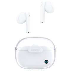 AUKEY EP‑M2‑WH 13 mm Sürücülü Bluetooth 5.3 3‑EQ Modlu Touch Kontrol IPX4 Suya Dayanıklı şeffaf Tasarım Beyaz True Wireless Kulaklık