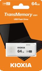 Kioxia TransMemory U301 64GB USB 3.2 Gen 1 Beyaz Flash Bellek LU301W064GG4