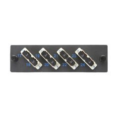HCS DataLight SC Dupleks 24 Port Boş Fiber Optik Patch Panel Modülü 1U - Siyah