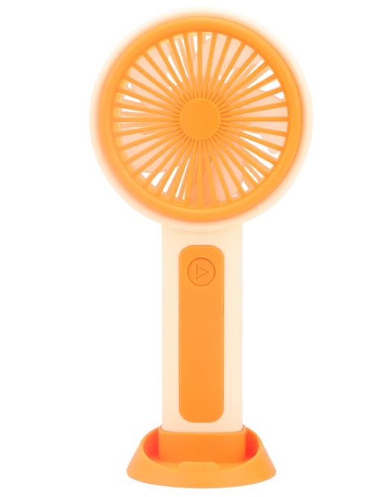 Feny FN-25 Krem- Turuncu Kademeli Ultra Sessiz Şarjlı Taşınabilir,Standlı 500Mah Mini El Fanı