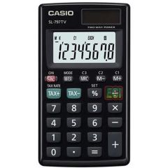 Casio SL-797TV-BK Cep Tipi 8 Haneli Siyah Hesap Makinesi