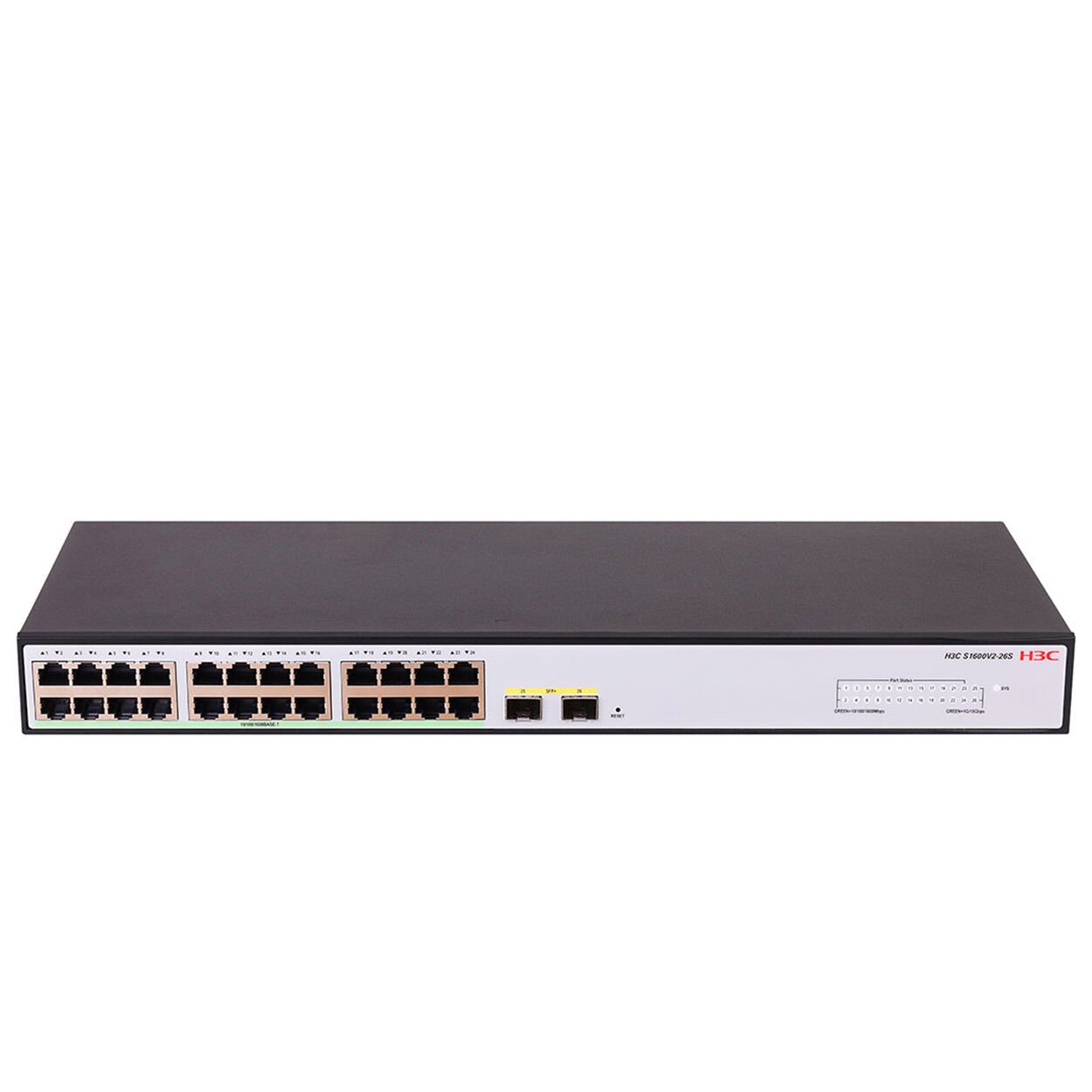 H3C Aolynk S1600V2-26S 24-Port Gigabit + 2-Port 10G SFP+ Layer 2 Yönetilebilir Switch