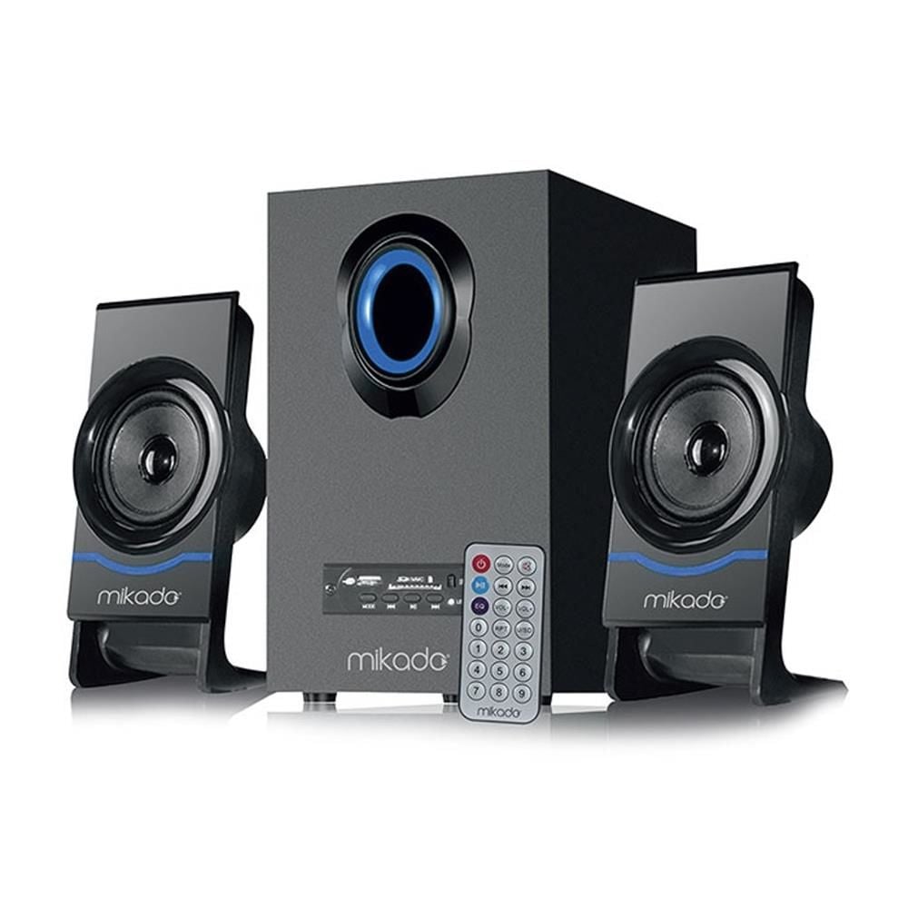 Mikado MD-1700BT Siyah 2+1 USB+FM+SD Destekli Bluetooth Speaker