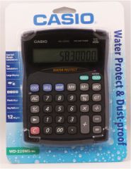 Casio WD-220MS-BU Mavi Suya ve Toza Dayanıklı 12 Haneli Masaüstü Hesap Makinesi