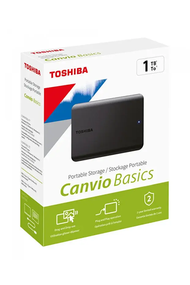 Toshiba 2.5'' 1TB USB3.2 G1 Canvio Siyah HDTB510EK3AA