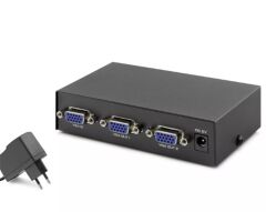 Hadron Hdx1277 2 Port Vga Splitter 200Mhz 1-In 2-Out Siyah