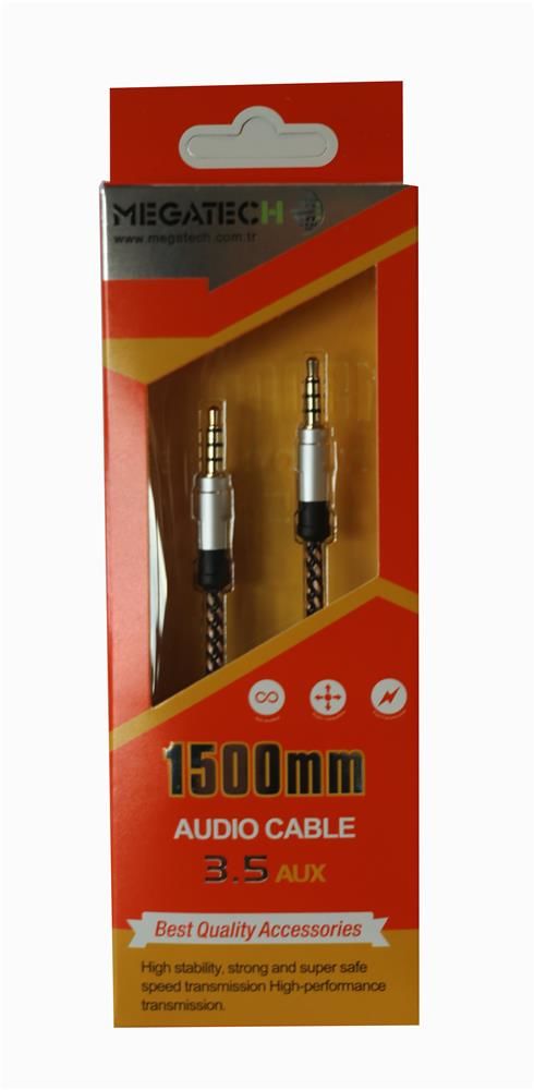 Megatech JH-023 3.5mm Jack to Micro USB AUX Ses Aktarım Kablosu