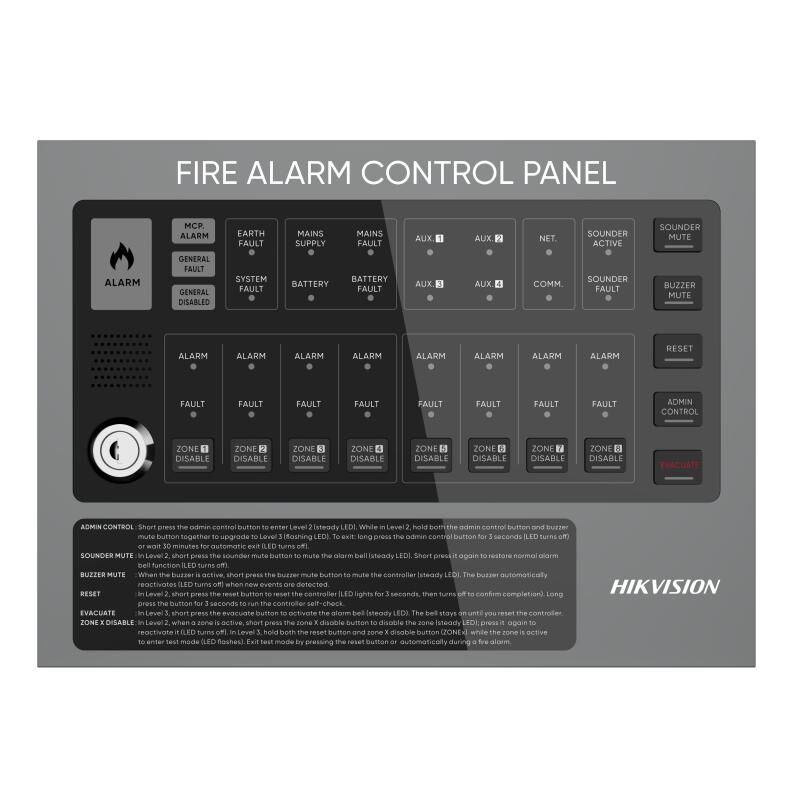 Hikvision HF-C104 4 Bölgeli Konvansiyonel Yangın Alarm Paneli