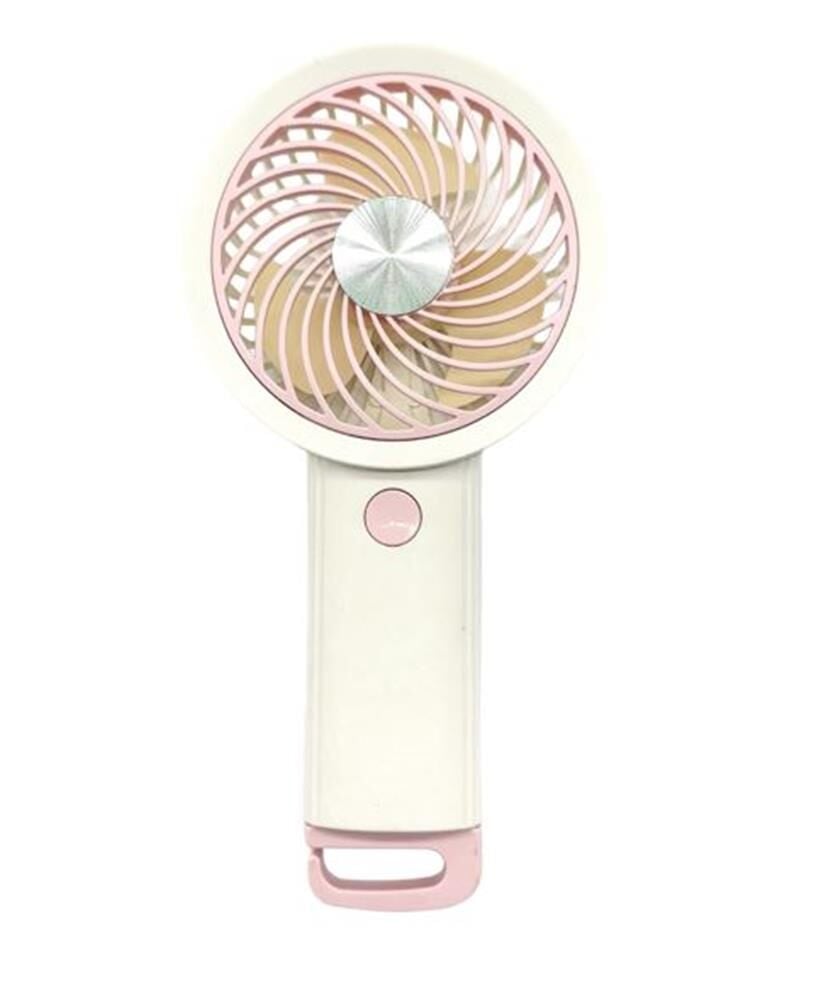 Feny FN-35 Beyaz-Pembe Kademeli Kancalı Ultra Sessiz Taşınabilir Şarjlı 500Mah Mini El Fanı