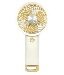 Feny FN-35 Beyaz-Sarı Kademeli Kancalı Ultra Sessiz Taşınabilir Şarjlı 500Mah Mini El Fanı