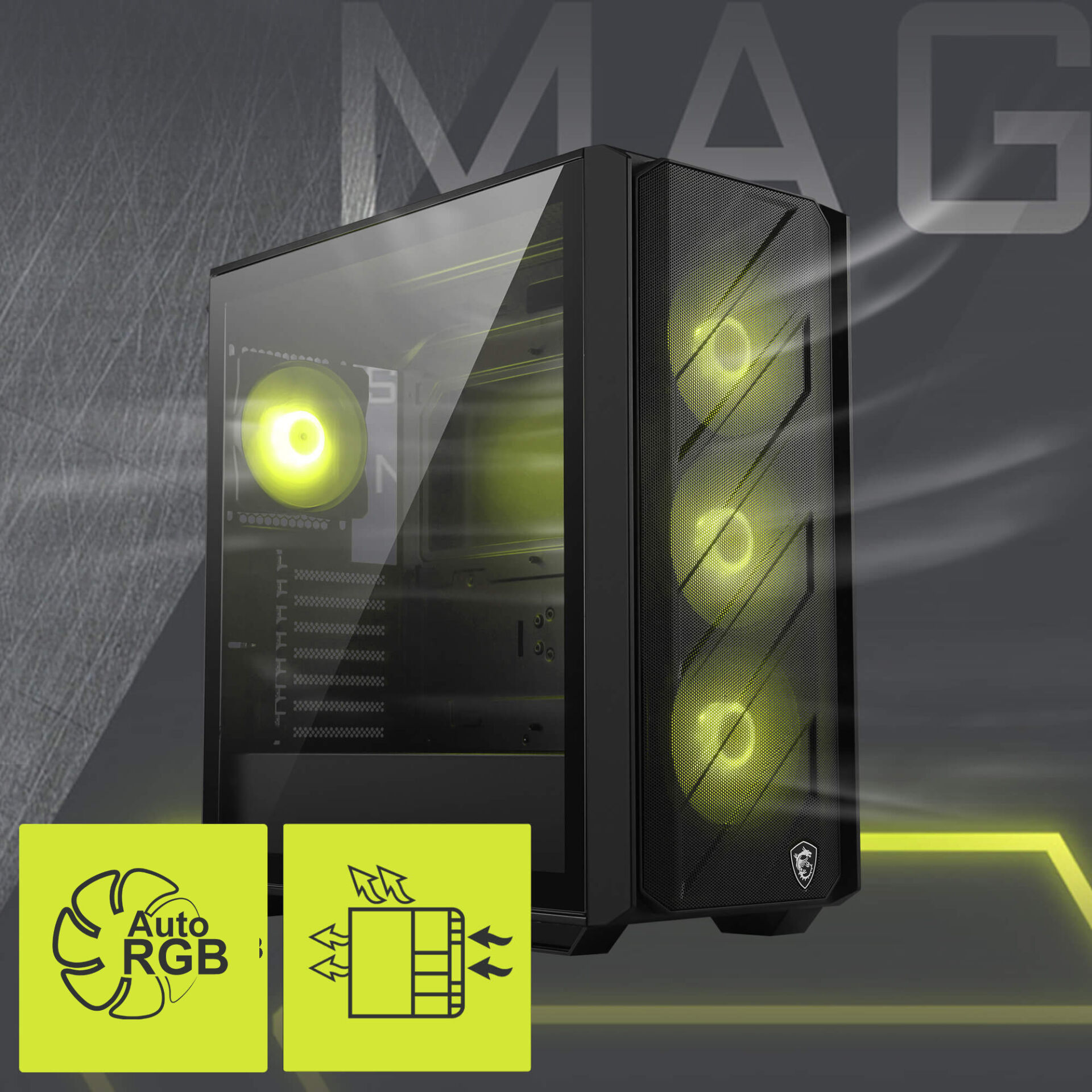 MSI MAG FORGE 141A B75 RGB 750W 80+ Bronz ATX Mid Tower Kasa
